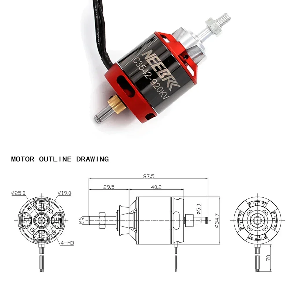 1/2/4PCS 3542 920KV 1400KV Out - Drone Battery 4S recensione e prezzo