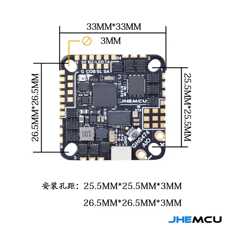 JHEMCU GHG474AIO 40A AIO Fligh - Betaflight Fc F4 recensione e prezzo