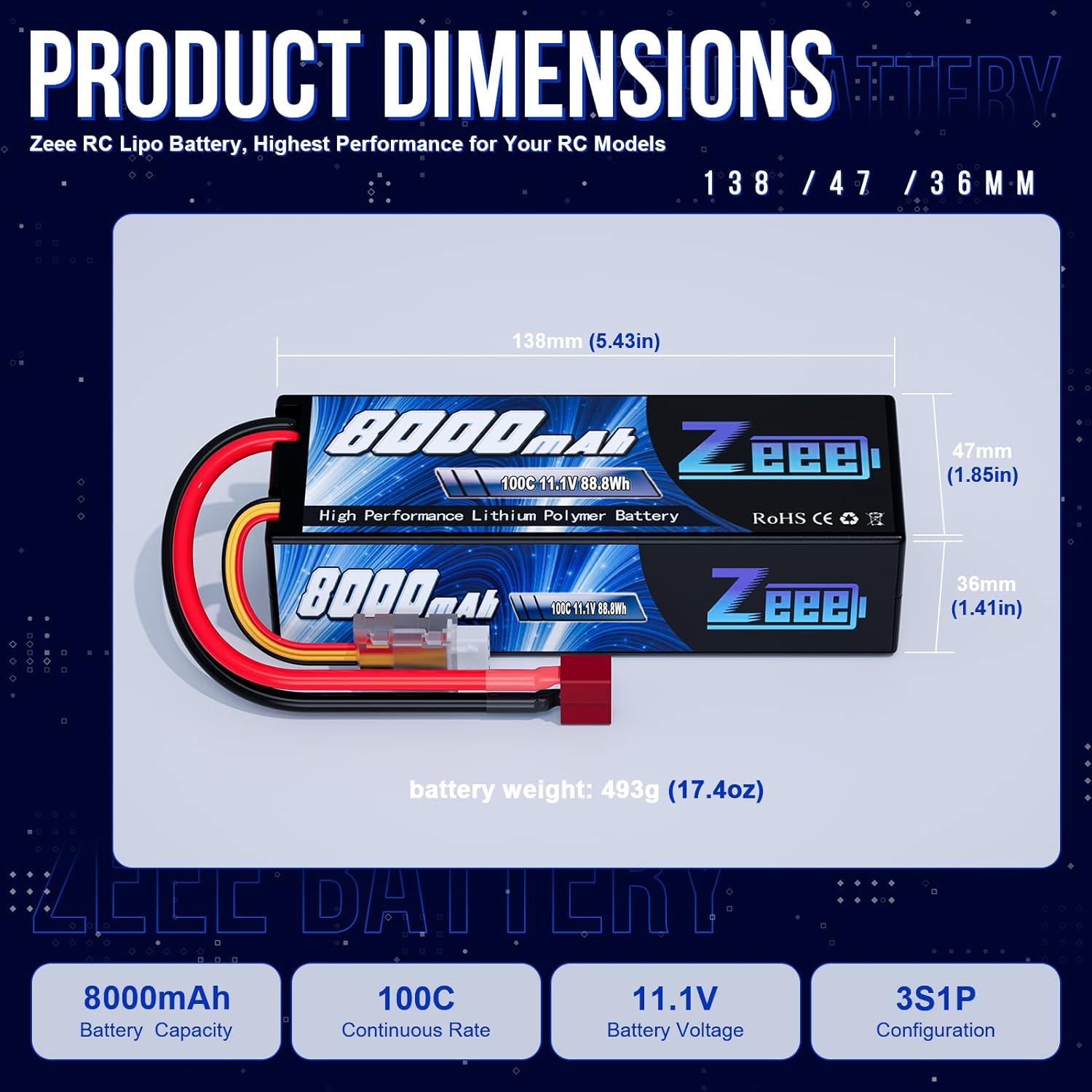 Zeee Lipo 3S 8000mAh Batteria  - Drone Battery 3S recensione e prezzo